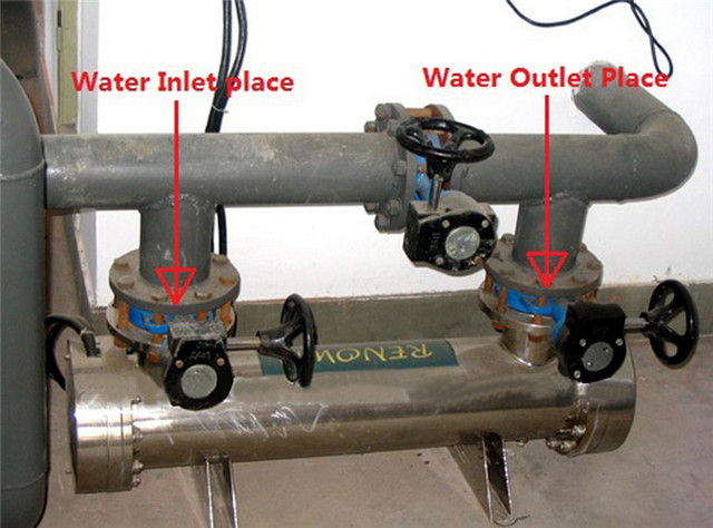 water inlet and outlet for RO water treatment equipment illu