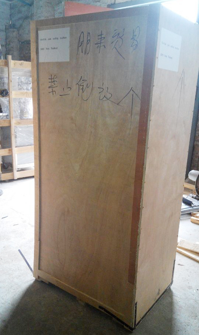 wooden case packaging for electric can sealing seaming machi