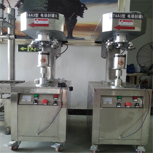Spanish customer for electric Can sealing closing seaming machine beer tin can sealer seamer equipment