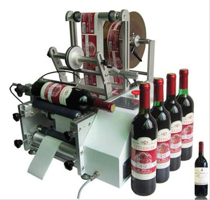 red wine bottles labelling machine manual labeller equipments for glass bottle plastic container round shaped bottles custom labeling machinery semi auto cost effective