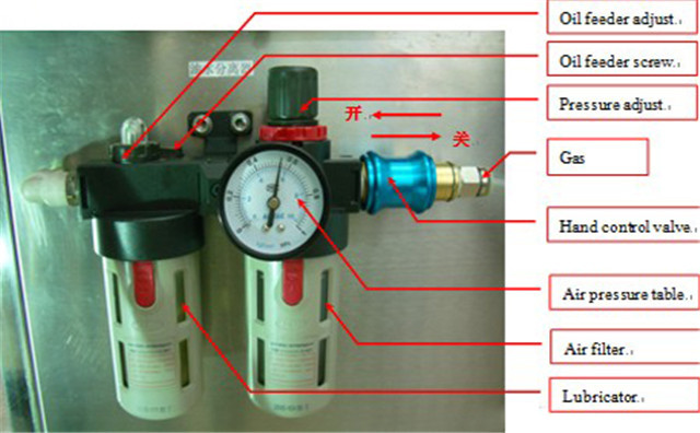 oil and water separator of pneumatic hanheld screw capping m