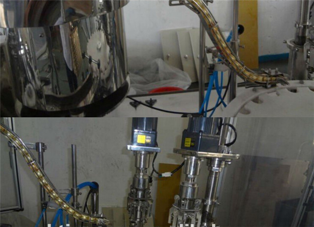 photo details of 4 heads linear filling machine automatic ro