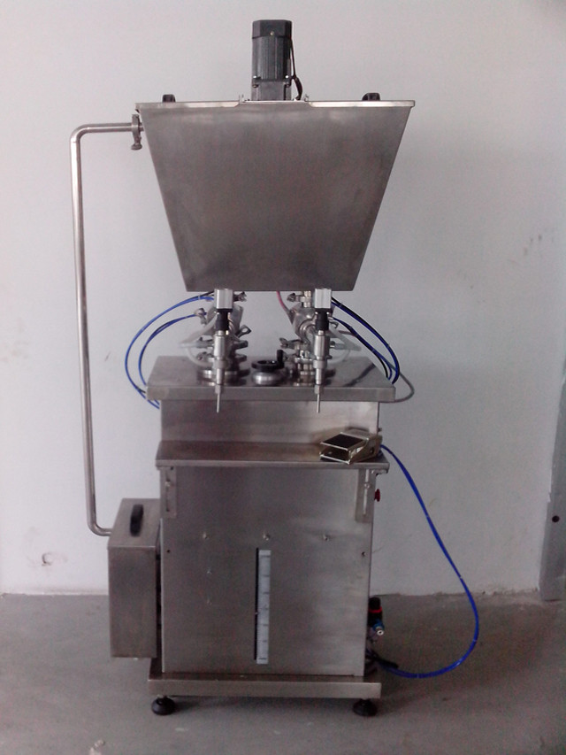 vertical viscous bottle filling machine with mixer hopper heating ...