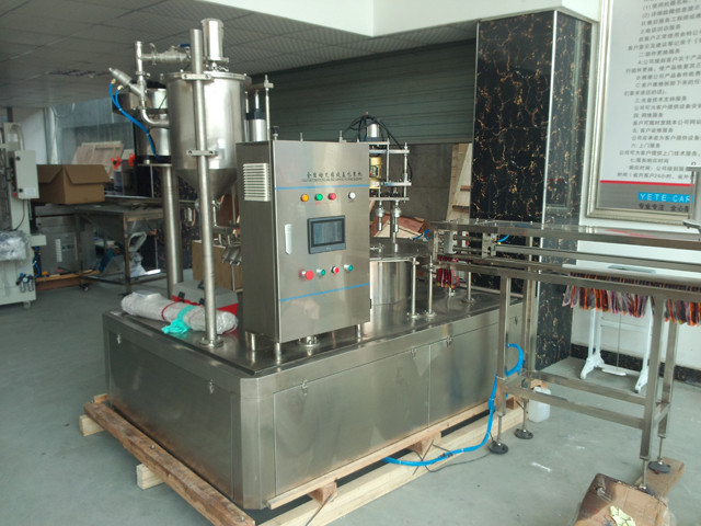 full view of automatic standup pouch filling capping machine
