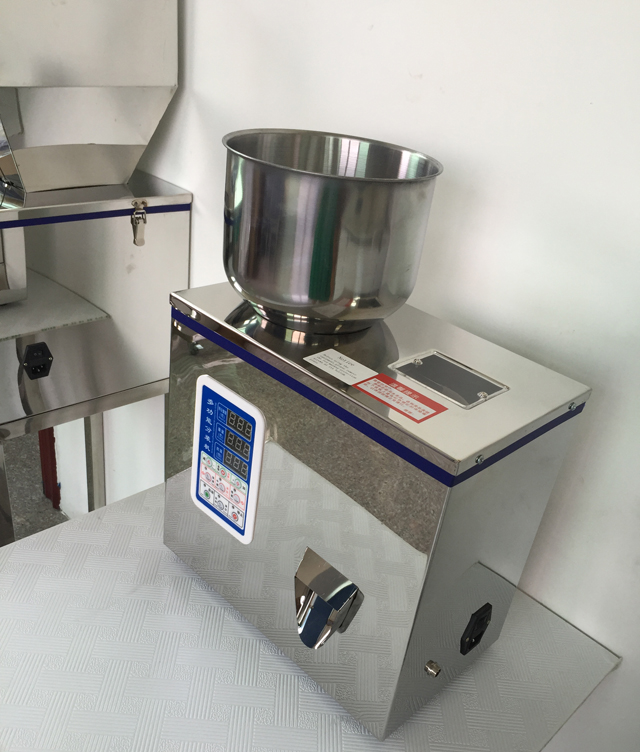 Belgium customer purchased tea racking filling machine semi automatic tabletop granule filler