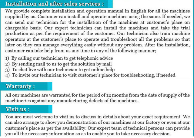 after-sales services of bottle cleaning washing machines_.