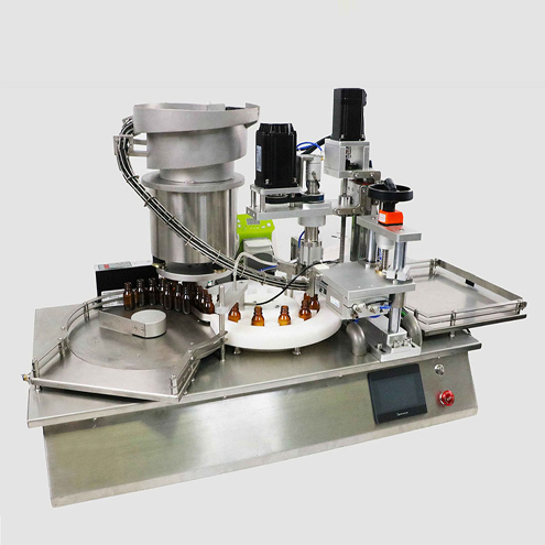 Tabletop type liquid filling and capping machine small bottles oil pharmacy vials filler capper compact equipment 