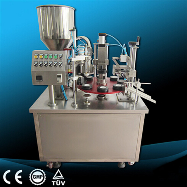  filling sealing machine for paste tubes cream containers lotion honey ointment,balm,wax polish,toothpaste semi automatic filler and sealer equipments for cosmetics pharmaceutical packaging 