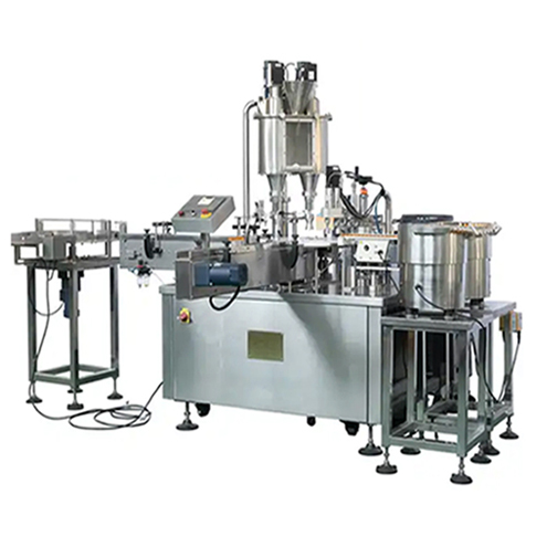 Coffee Powder tubes filling press capping integrated with horizontal sticker labeller &N2 purging function