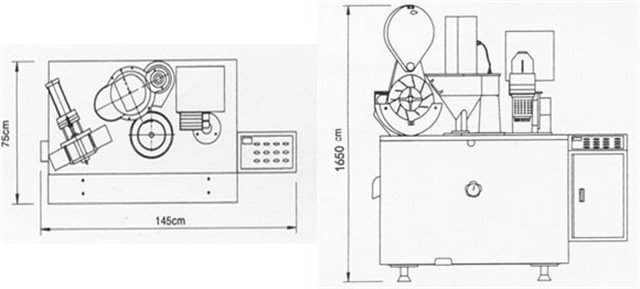 schematic diagram of semi automatic capsule filling machine.