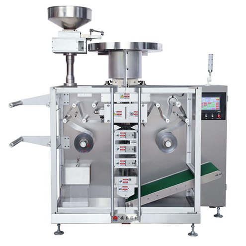 High speed strip packaging machine double aluminum foil tablets packing equipment